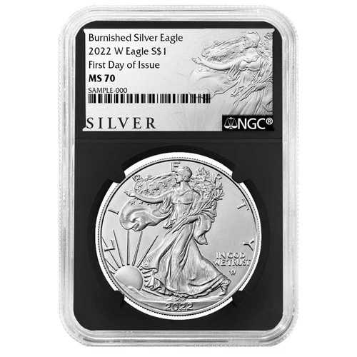2022-W $1 1オンス バーニッシュド アメリカン シルバー イーグル NGC MS70 FDI ALS ラベル レトロ コア