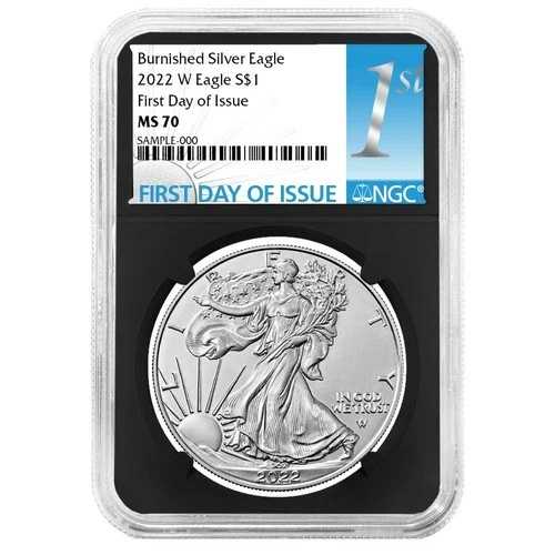 2022-W $1 1オンス バーニッシュド アメリカン シルバー イーグル NGC MS70 FDI ファーストラベル レトロ