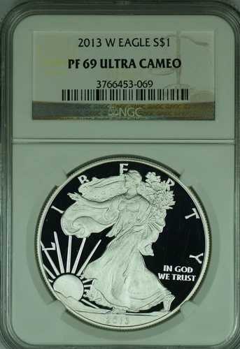 2013-W アメリカン プルーフ シルバー イーグル $1 NGC PF 69 ウルトラカメオ (49)