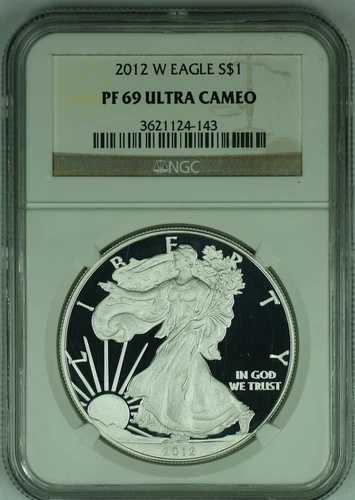 2012-W アメリカン プルーフ シルバー イーグル $1 NGC PF 69 ウルトラカメオ (49)