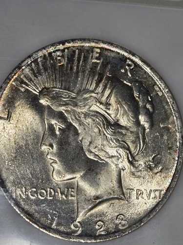 1923年 1ドル ピースドル NGC MS65 トーン