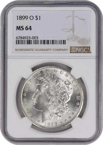 1899-O モルガン銀貨 MS64 NGC