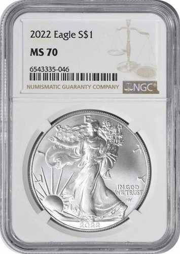 2022年 1ドル アメリカン シルバー イーグル MS70 NGC
