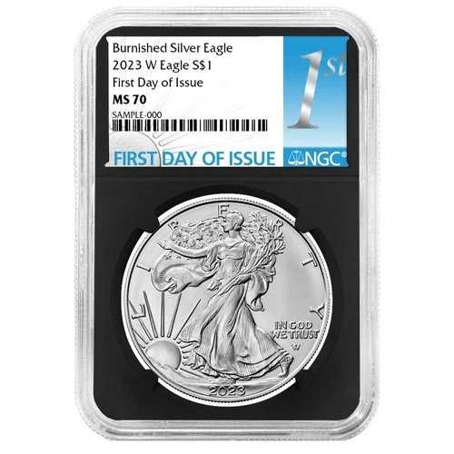 2023-W バーニッシュド 1ドル アメリカン シルバー イーグル NGC MS70 FDI ファーストラベル レトロコア
