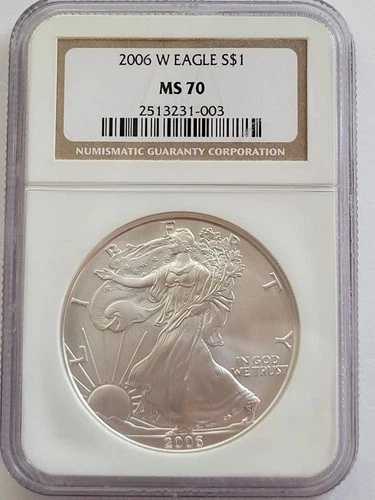 2006年 W アメリカン シルバー イーグル NGC MS70