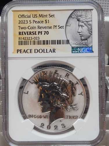 2023 S $1 ピースシルバーダラー NGC リバース PF70 イエローラベル 23-023 (クールシリアル)
