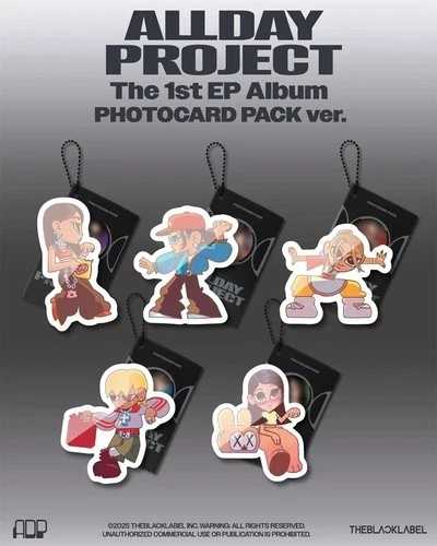 ALLDAY PROJECT 1st EPアルバム フォトカードパック 5バージョンセット/5キーリング+5ステッカー+15カード