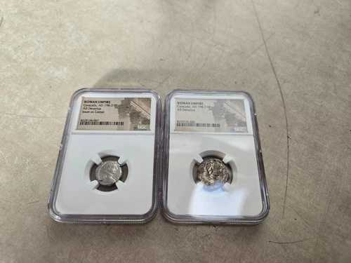 ローマ帝国 カラカラ 西暦198-217年 デナリウス NGC VF