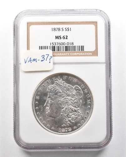 1878-S モルガン銀貨 MS62 NGC *4708