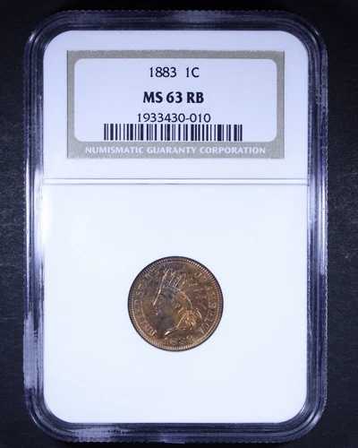 1883年インディアンヘッドセント - 1セント NGC MS63 RB - レッドブラウン