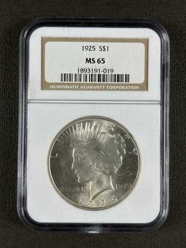1925年ピースシルバーダラーNGC MS65