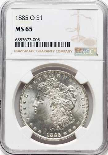 1885-O モルガン銀貨 NGC MS 65 UNC
