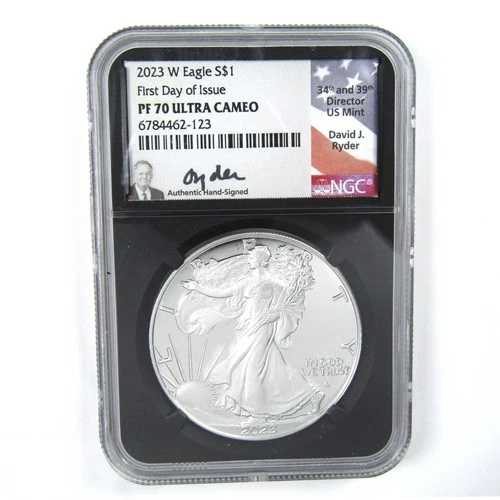 2023 W アメリカン シルバー イーグル PF 70 UCAM NGC 初日 $1 SKU:CPC7015