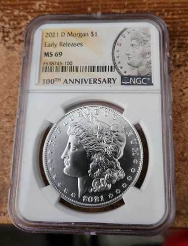 2021 d .999 シルバー モルガン ダラー NGC MS 69 早期リリース