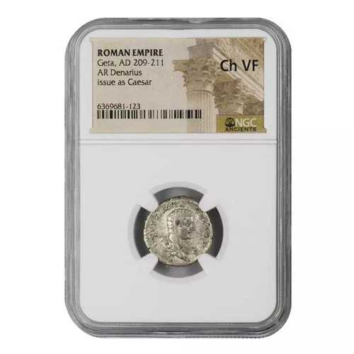 AD 209-211 ローマ帝国下駄 AR デナリウス NGC Ancients Ch VF