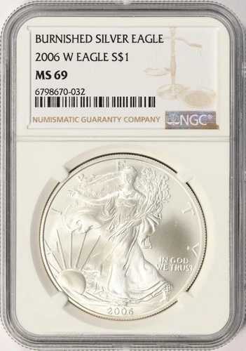 2006-W バーニッシュド アメリカン シルバー イーグル $1 NGC MS69 56,760円