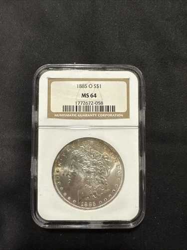 1885-O モルガン・ダラー NGC MS-64 の商品写真