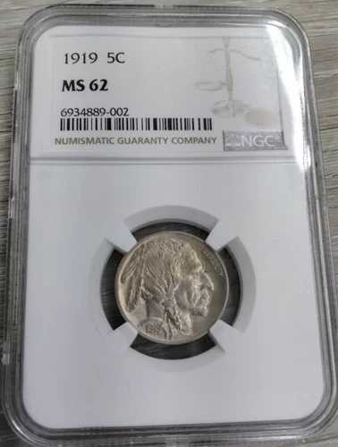 1919 P NGC MS62 バッファローニッケル クールトーン