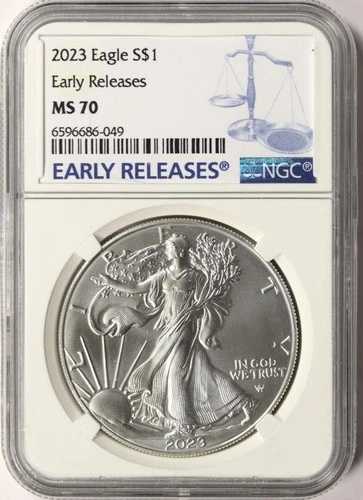 2023年アメリカンシルバーイーグル $1 NGC MS70 早期リリース
