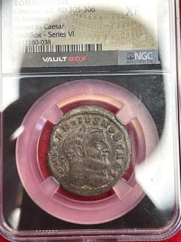 古代ローマ - コンスタンティウス 1 世 (AD 305-306) BI Nummus NGC Choice XF |金庫室 56,760円