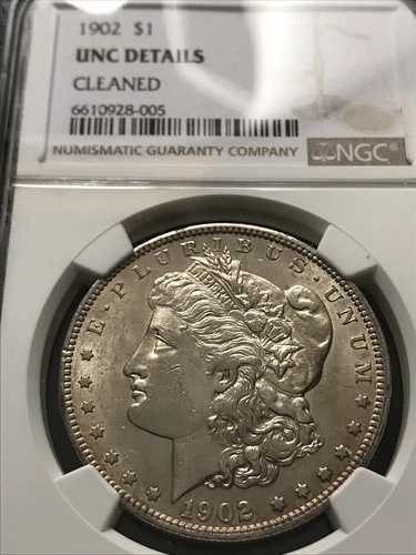 1902 O モルガン シルバー ダラー $1 NGC UNC 詳細*エラーラベル* 928-005