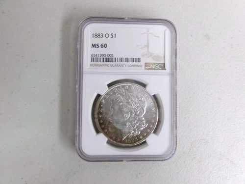 1883-O- NGCグレード - モルガン銀貨 - MS60 -.90 シルバー。USMB83O0