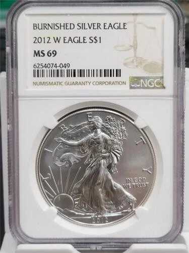 2012W バーニッシュドシルバーアメリカンイーグル NGC MS69