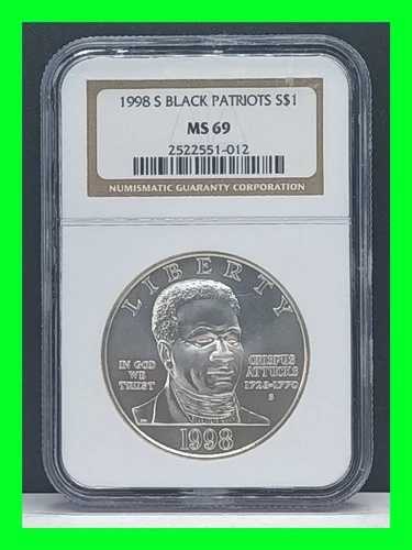 ブラック・パトリオット記念銀貨 NGC MS69 1998-S 認定