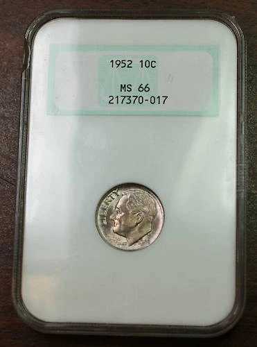1952年ルーズベルト銀貨、NGC MS-66