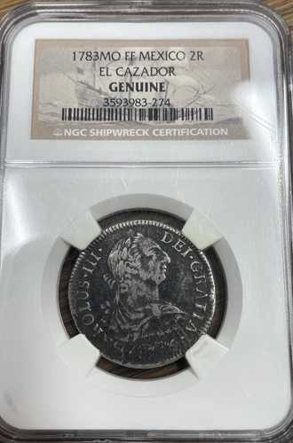 1783 Mo FF メキシコ 2 レアレス エル カザドル リカバリー NGC 正規品