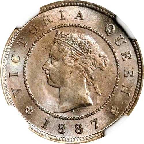 1887年 ジャマイカ 1/4ペニー・ファージング、NGC MS 66、None Finer @ NGC