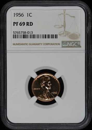1956年 ウィートリバース リンカーンセント（プルーフ）1C NGC PR69RD