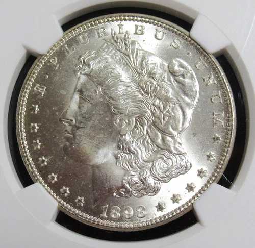 1898-O モルガン・ダラー。NGC MS65。