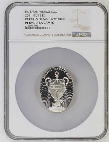 2ドル 2011年 ニウエ マールボロ公爵夫人 シルバー プルーフ NGC PF69