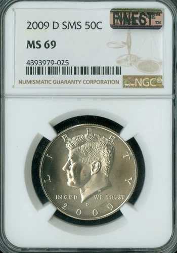 2009 D ケネディ ハーフダラー NGC MS 69 SMS PQ MAC 最高級＆スポットレス *