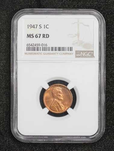 1947-S 小麦セント NGC MS-67 レッド 4IHS