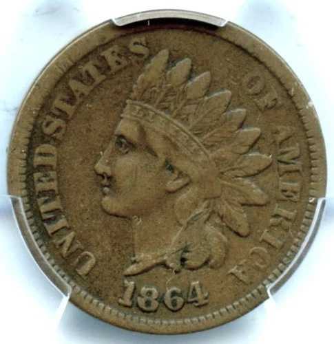 1864-L FS-2302、S-3 インディアンセント、PCGS F15