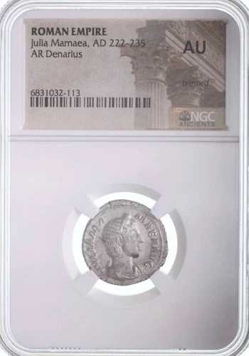 S-DS11 - ローマ帝国 - ユリア・ママエア（西暦235年没）デナリウス NGC（AU）銀貨