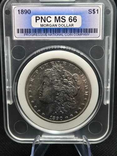 1890-P モルガン銀貨 - ミントステート - 極めて希少な日付 - 強い打痕