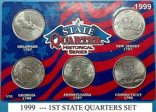 1999-P- (5) 州25セント硬貨 第1号 C- NGC価格チャート写真