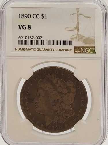 1890 CC $1 モルガン、NGC VG 8