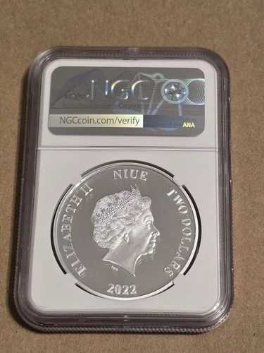 2022年 2ドル ニウエ プルーフ シルバー マンダロリアン グローグー・ザ・チャイルド スターウォーズ NGC PF70 FR OGP