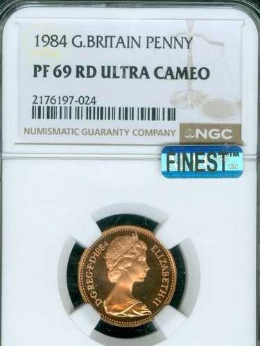 1984年 英国製 ペニーコイン NGC PF69 UCAM RD MAC 最高級グレード＆スポットレス POP-2