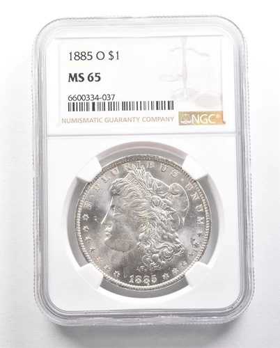 1885-O モルガン銀貨 MS65 NGC *5906
