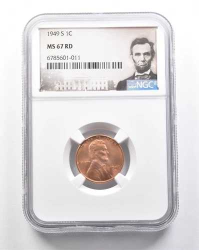 1949-S リンカーン・ウィート・セント MS67 RD NGC *7465