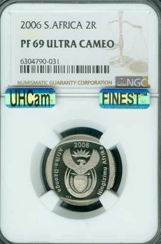 2006年 南アフリカ 2ランド NGC PF69 MAC UHCam 最高級 ポットレス 1637年鋳造 *
