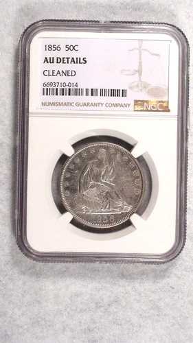 1856年 着席半額 NGC 未流通銀 50セントコイン 今すぐ購入! 58,685円