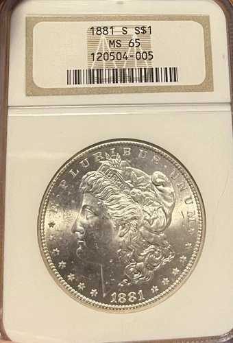 1881-S NGC MS65 モルガン銀貨
