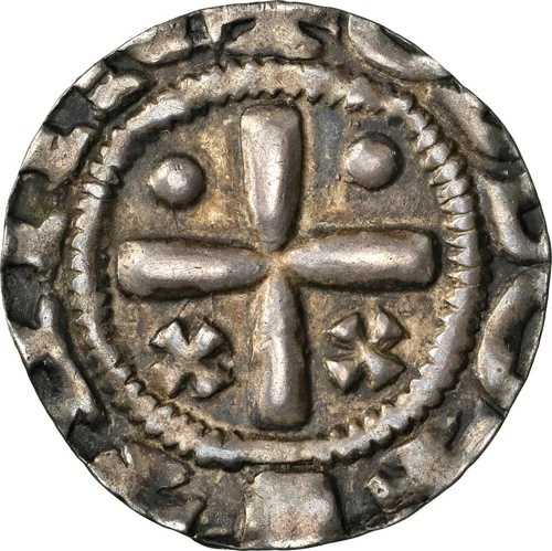ドイツ諸邦（1075-1190）ミュンスター司教区、銀製ペニッヒ・ブラクテアート NGC AU 55