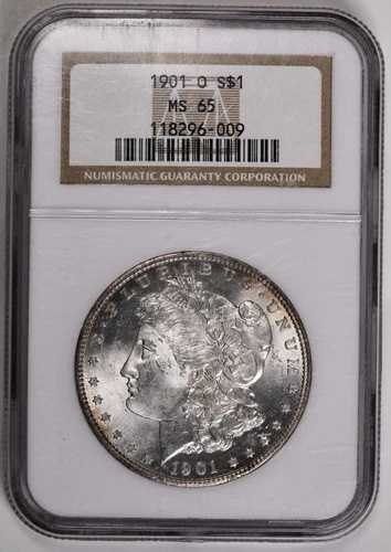 1901 O モルガン銀貨 MS65 NGC